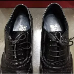 Salvatore Ferragamo Black lizard skin men’s dress shoes, 7 1/2 Italy s-l1200.jpg main image 4